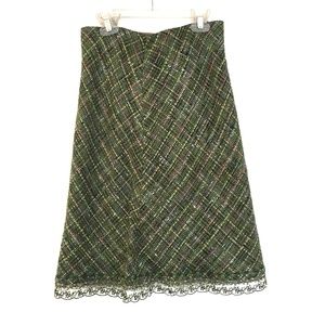 [EXPRESSDESIGNSTUDIO] NWT midi light skirt w beads